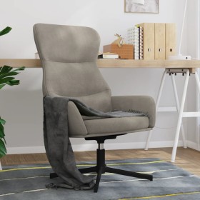 Silla de relajación de terciopelo gris claro de , Sillones - Ref: Foro24-341108, Precio: 112,65 €, Descuento: %