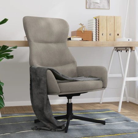 Silla de relajación de terciopelo gris claro de , Sillones - Ref: Foro24-341108, Precio: 112,65 €, Descuento: %