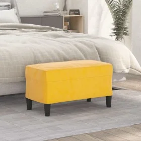 Banco de terciopelo amarillo 70x35x41 cm de , Bancos - Ref: Foro24-349403, Precio: 48,48 €, Descuento: %