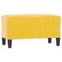 Banco de terciopelo amarillo 70x35x41 cm de , Bancos - Ref: Foro24-349403, Precio: 49,23 €, Descuento: %
