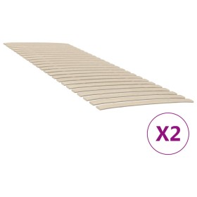 Somieres de láminas con 48 lamas 2 unidades 70x200 cm de , Camas y somieres - Ref: Foro24-3203723, Precio: 72,14 €, Descuento: %
