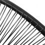 Silla redonda de jardín ratán sintético negro de vidaXL, Sillas de jardín - Ref: Foro24-41383, Precio: 107,52 €, Descuento: %
