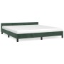Estructura cama con cabecero terciopelo verde oscuro 180x200 cm de , Camas y somieres - Ref: Foro24-347588, Precio: 151,66 €,...