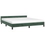 Estructura cama con cabecero terciopelo verde oscuro 180x200 cm de , Camas y somieres - Ref: Foro24-347588, Precio: 151,66 €,...