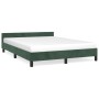 Estructura cama con cabecero terciopelo verde oscuro 140x200 cm de , Camas y somieres - Ref: Foro24-347576, Precio: 119,64 €,...