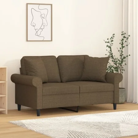 Cojines decorativos 2 uds tela marrón 40x40 cm de , Cojines - Ref: Foro24-349474, Precio: 22,17 €, Descuento: %