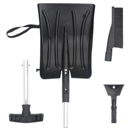 Kit de pala quitanieves 3 en 1 aluminio negro de , Palas para nieve - Ref: Foro24-364824, Precio: 26,85 €, Descuento: %