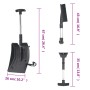 Kit de pala quitanieves 3 en 1 aluminio negro de , Palas para nieve - Ref: Foro24-364824, Precio: 26,85 €, Descuento: %
