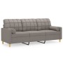 Sofá de 3 plazas con cojines tela gris taupe 180 cm de , Sofás - Ref: Foro24-3200797, Precio: 279,30 €, Descuento: %