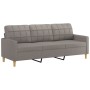 Sofá de 3 plazas con cojines tela gris taupe 180 cm de , Sofás - Ref: Foro24-3200797, Precio: 279,30 €, Descuento: %