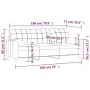 Sofá de 3 plazas con cojines tela gris taupe 180 cm de , Sofás - Ref: Foro24-3200797, Precio: 274,96 €, Descuento: %