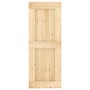 Puerta corredera con herrajes madera maciza de pino 80x210 cm en Puertas | Comprar online en Foru.es