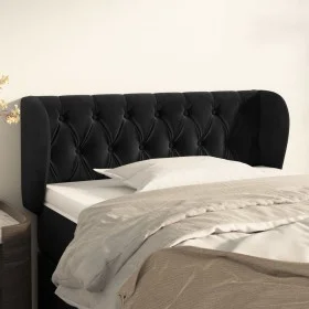 Cabecero de terciopelo negro 103x23x78/88 cm de , Cabeceros y pies de cama - Ref: Foro24-3117524, Precio: 60,09 €, Descuento: %