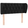 Black velvet headboard 103x23x78/88 cm by , Headboards and footboards - Ref: Foro24-3117524, Price: 60,09 €, Discount: %