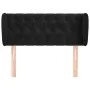Black velvet headboard 103x23x78/88 cm by , Headboards and footboards - Ref: Foro24-3117524, Price: 60,09 €, Discount: %