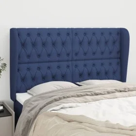 Kopfteil mit blauen Stoffohren 147x23x118/128 cm von , Kopf- und Fußteile - Ref: Foro24-3118296, Preis: 135,70 €, Rabatt: %