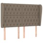 Cabecero con orejas de tela gris taupe 147x23x118/128 cm de , Cabeceros y pies de cama - Ref: Foro24-3118294, Precio: 160,37 ...