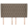 Cabecero con orejas de tela gris taupe 147x23x118/128 cm de , Cabeceros y pies de cama - Ref: Foro24-3118294, Precio: 160,37 ...
