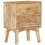 Mesita de noche de madera maciza de mango 40x35x55 cm de vidaXL, Mesitas de noche - Ref: Foro24-286464, Precio: 132,93 €, Des...
