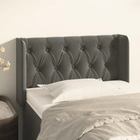 Dark gray velvet headboard 83x16x78/88 cm by , Headboards and footboards - Ref: Foro24-3119135, Price: 51,16 €, Discount: %