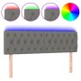 Cabecero con LED de tela gris oscuro 144x7x78/88 cm de , Cabeceros y pies de cama - Ref: Foro24-3121947, Precio: 70,66 €, Des...