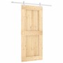 Puerta corredera con herrajes madera maciza de pino 90x210 cm en Puertas | Comprar online en Foru.es