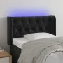 Black velvet headboard with LED 83x16x78/88 cm by , Headboards and footboards - Ref: Foro24-3123604, Price: 60,40 €, Discount: %