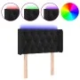Black velvet headboard with LED 83x16x78/88 cm by , Headboards and footboards - Ref: Foro24-3123604, Price: 60,40 €, Discount: %