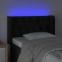 Cabecero con LED de terciopelo negro 83x16x78/88 cm de , Cabeceros y pies de cama - Ref: Foro24-3123604, Precio: 63,61 €, Des...