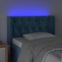 Cabecero con LED de terciopelo azul oscuro 83x16x78/88 cm de , Cabeceros y pies de cama - Ref: Foro24-3123606, Precio: 59,42 ...