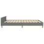 Estructura de cama con cabecero de tela gris oscuro 140x200 cm de , Camas y somieres - Ref: Foro24-3125301, Precio: 238,03 €,...