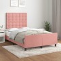 Estructura de cama con cabecero de terciopelo rosa 120x200 cm de , Camas y somieres - Ref: Foro24-3125994, Precio: 180,50 €, ...