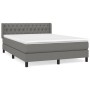 Cama box spring con colchón tela gris oscuro 140x200 cm de , Camas y somieres - Ref: Foro24-3129954, Precio: 460,53 €, Descue...