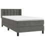 Cama box spring con colchón terciopelo gris oscuro 80x200 cm de , Camas y somieres - Ref: Foro24-3131166, Precio: 306,49 €, D...