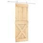 Puerta corredera con herrajes madera maciza de pino 80x210 cm en Puertas | Comprar online en Foru.es