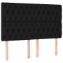 Cama box spring con colchón tela negro 140x200 cm de , Camas y somieres - Ref: Foro24-3132235, Precio: 524,16 €, Descuento: %