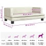 Cama para perros de terciopelo crema 80x45x30 cm en Camas para perros | Comprar online en Foru.es