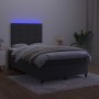 Cama box spring colchón y LED terciopelo negro 120x200 cm de , Camas y somieres - Ref: Foro24-3136115, Precio: 426,59 €, Desc...