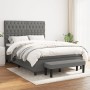Cama box spring con colchón tela gris oscuro 140x200 cm de , Camas y somieres - Ref: Foro24-3136838, Precio: 549,78 €, Descue...