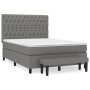 Cama box spring con colchón tela gris oscuro 140x200 cm de , Camas y somieres - Ref: Foro24-3136838, Precio: 549,78 €, Descue...