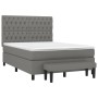 Cama box spring con colchón tela gris oscuro 140x200 cm de , Camas y somieres - Ref: Foro24-3136838, Precio: 549,78 €, Descue...