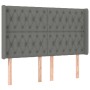 Cama box spring colchón y luces LED tela gris oscuro 140x190 cm de , Camas y somieres - Ref: Foro24-3138550, Precio: 562,84 €...