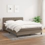 Cama box spring con colchón tela gris taupe 140x190 cm de , Camas y somieres - Ref: Foro24-3140293, Precio: 451,61 €, Descuen...
