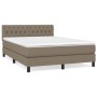 Cama box spring con colchón tela gris taupe 140x190 cm de , Camas y somieres - Ref: Foro24-3140293, Precio: 451,61 €, Descuen...