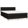 Cama box spring con colchón tela negro 140x200 cm de , Camas y somieres - Ref: Foro24-3140859, Precio: 457,50 €, Descuento: %