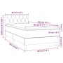 Cama box spring con colchón terciopelo gris claro 80x200 cm de , Camas y somieres - Ref: Foro24-3141449, Precio: 290,57 €, De...