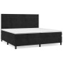 Cama box spring con colchón terciopelo negro 200x200 cm de , Camas y somieres - Ref: Foro24-3143045, Precio: 648,02 €, Descue...