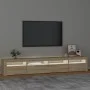 TV-Schrank mit LED-Leuchten Sonoma-Eiche 240x35x40 cm von , TV-Möbel - Ref: Foro24-3152724, Preis: 150,65 €, Rabatt: %