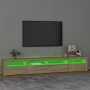 TV-Schrank mit LED-Leuchten Sonoma-Eiche 240x35x40 cm von , TV-Möbel - Ref: Foro24-3152724, Preis: 150,65 €, Rabatt: %