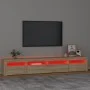 TV-Schrank mit LED-Leuchten Sonoma-Eiche 240x35x40 cm von , TV-Möbel - Ref: Foro24-3152724, Preis: 150,65 €, Rabatt: %